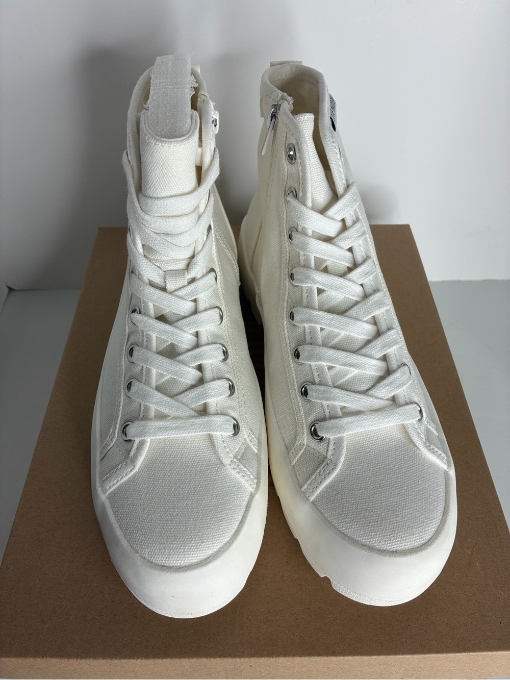 Steve Madden White Platform High-Top Sneakers